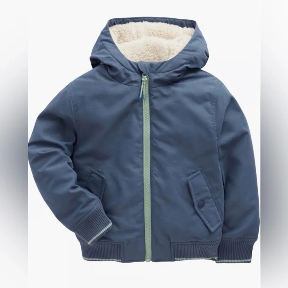 Mini Boden Boy’s Navy Blue Hooded Jacket